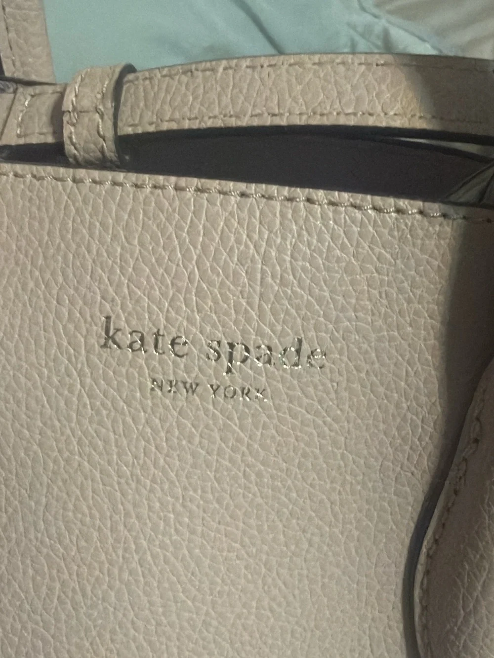 kate spade blush mauve pebbled leather satchel with adjustable strap